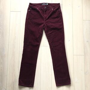 Lauren Ralph Lauren Burgundy Corduroy Premier Straight Pants Size 6P